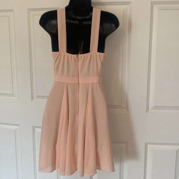 Lulus Forevermore Skater Peach Dress size XS halter neckline bodice - Picture 9 of 10